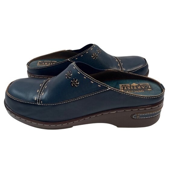 L'Artiste by Spring Step Women's Chino Clog Navy Size 42 - Picture 3 of 11